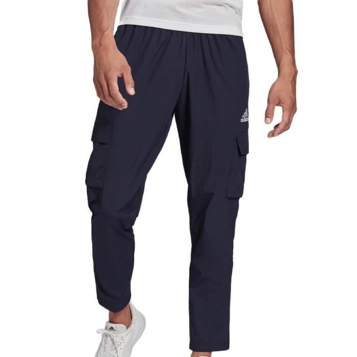 Jogging Cargo Homme Adidas - Marine - Coupe classique - Ceinture élastique - Cordons de serrage