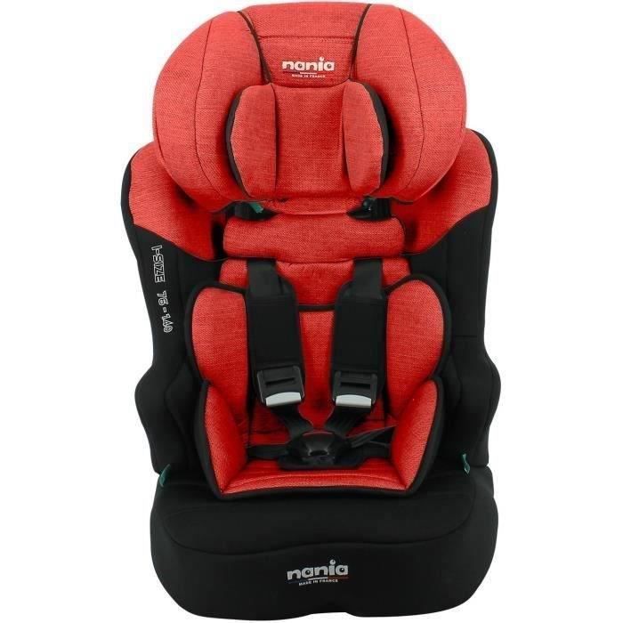 Siège auto ceinturé NANIA RACE I 76-140 cm R129 – de 3 à 10 ans – Têtière  régable - Base inclinable - Rouge - Fabrication Française - Achat / Vente siège  auto