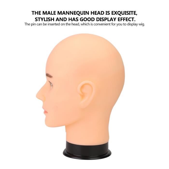 Tête De Mannequin En Mousse Pour Vitrine - Blanc, Hauteur 28cm, Pour Hommes, Fabrication Chine