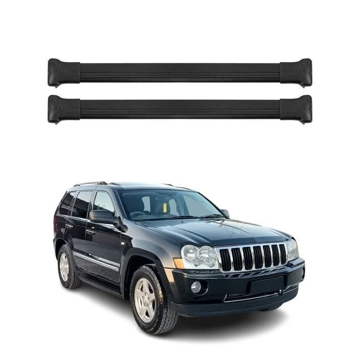 Barres De Toit Transversales Aluminium Noir Pour Suzuki Grand Vitara 1998-2005 - Porte-Vélos, Coffre, Ski