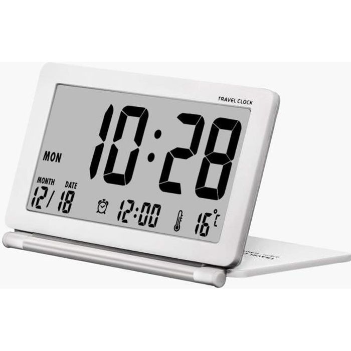 Reveil Lcd Pliant Reveil Numerique Table De Bureau Station Meteo Station De Bureau Temperature Voyage Ectronic Mini Horloge Reveils Electroniques