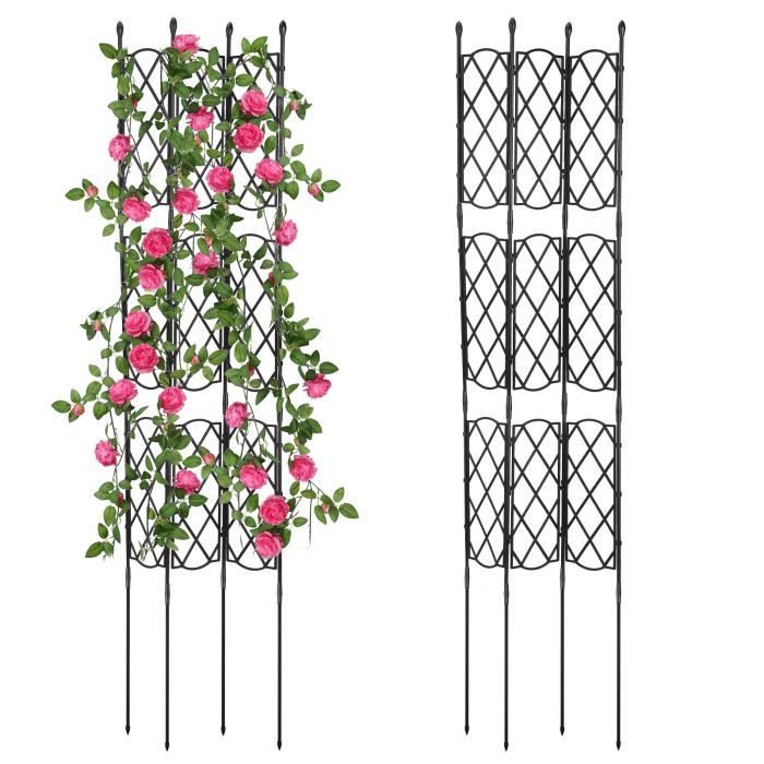 Pwshymi treillis de jardin décoratif Cadre de Support pour plantes grimpantes, cadre en treillis, treillis de jardinage, jardin