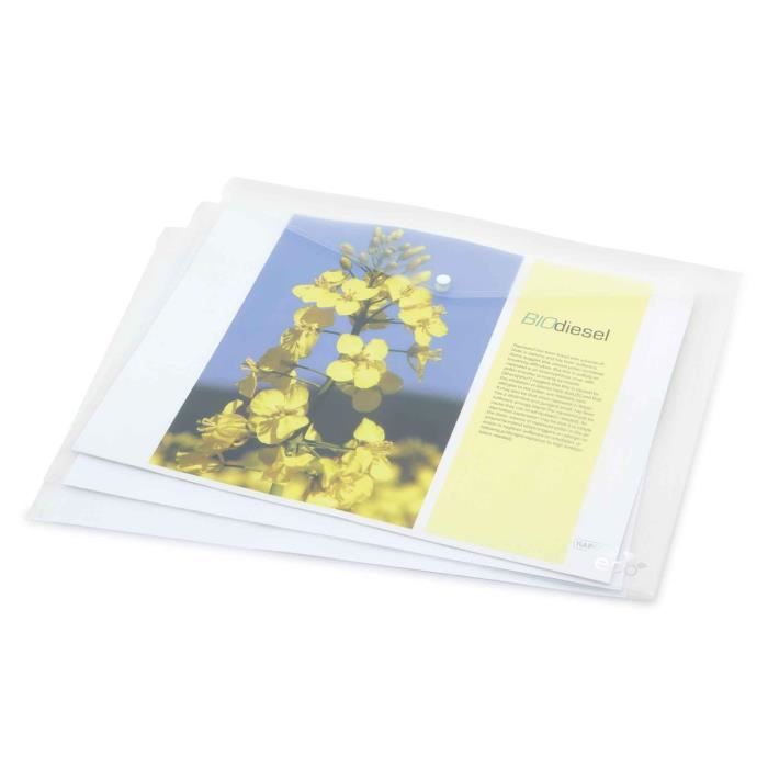 Lot De 25 Pochettes Transparentes A7 à Bouton-pression – 200 Microns, 95% Recyclé, Pour Cartes, Tickets