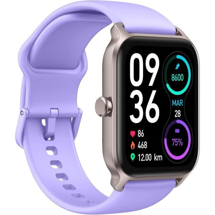 Montre Connectée Femme 1.8" Alexa - Smartwatch Sport IP68 Appel Bluetooth SpO2 Fréquence Cardiaque 100 Modes - Vert