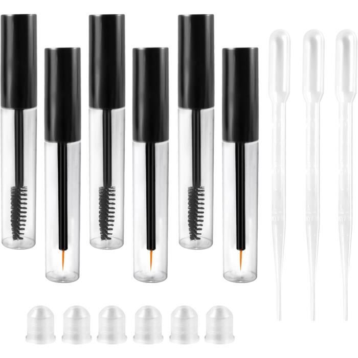 9 Pièces Tube Mascara Vide Tube De Cils Mascara Baguette, 10 Ml Cils
