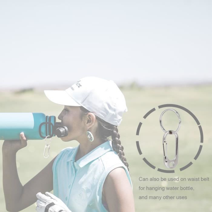 Lot De 5 Mousquetons En D Plastique - Porte-clés, Camping - Capacité ~45 Kg