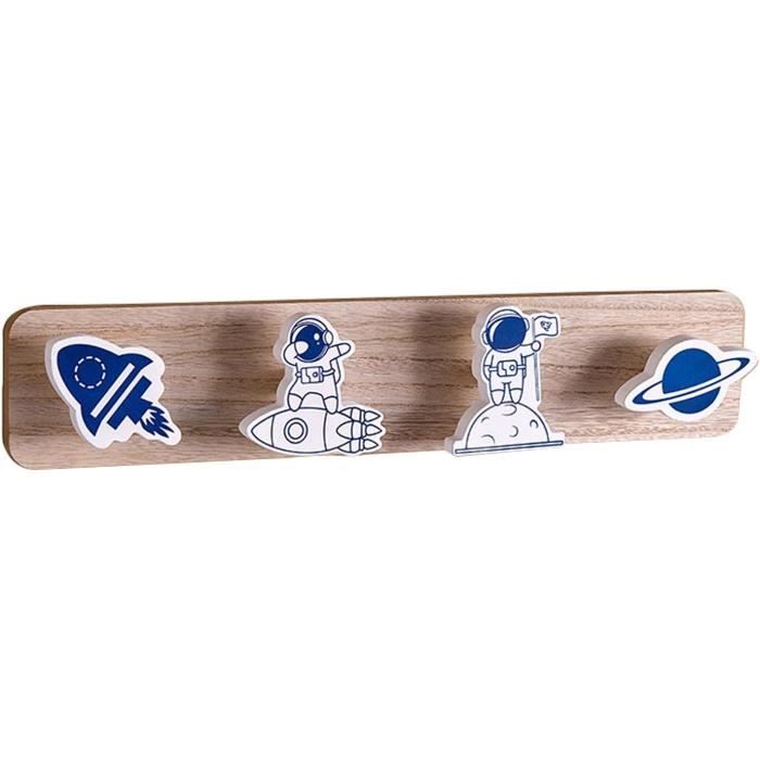 ZEPIQOR Lot De 6 Crochets Muraux Autocollants En Bois - Patères Animaux Mignons Pour Chambre D'Enfant