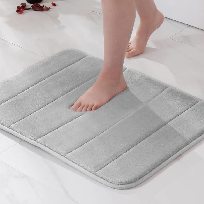 Tapis De Bain Antidérapant Uxcell 24x16 Pouces - Mousse à Mémoire, Marron