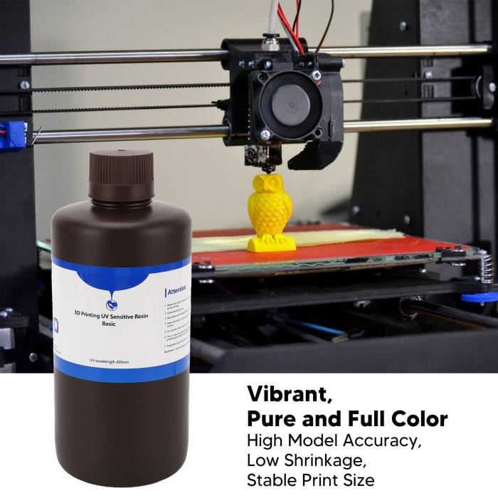 Siraya Tech Résine d'imprimante 3D rapide de type ABS 405 nm, durcissement UV, non cassante, haute précision, résine photopolymère liquide standard pour impression 3D LCD DLP (gris, 1 kg Siraya Tech Résine d'imprimante 3D rapide de type ABS 405 nm, durcissement UV, non cassante, haute précision, résine photopolymère liquide standard pour impression 3D LCD DLP (gris, 1 kg