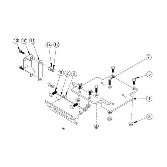 SUPPORT DE TREUIL /RZR 800 main image 0