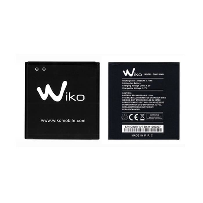 Batterie d'origine Wiko 2000 mAh pour Wiko Cink Five Cdiscount Téléphonie Batterie d'origine Wiko 2000 mAh pour Wiko Cink Five Cdiscount Téléphonie