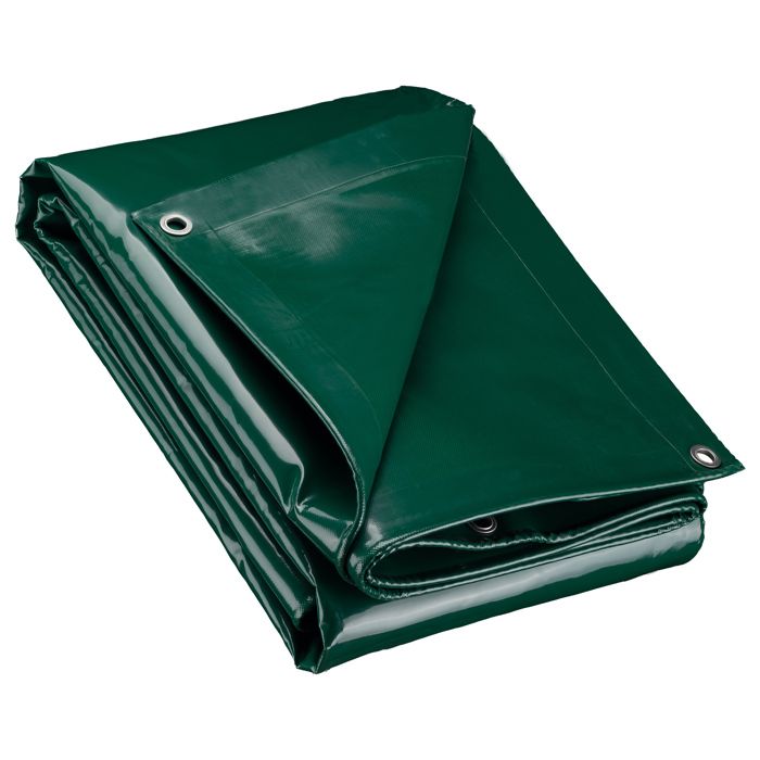 Bâche De Camping CAO 3x2m, Vert Foncé/bleu, Protection Imperméable Sol & Ombrage