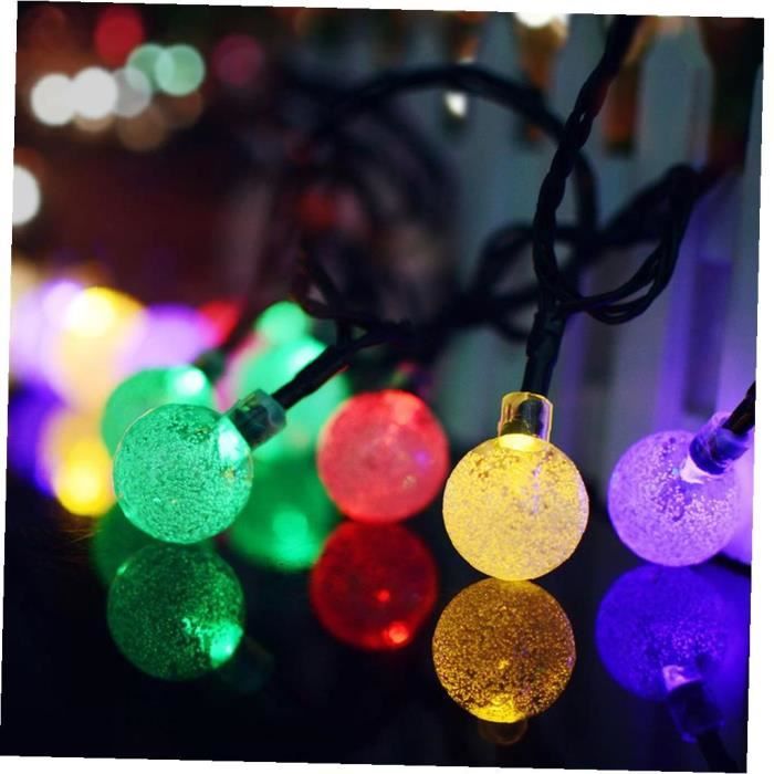 DEL multicolore solaire String lumière imperméable Fée Lampe Pour Noël Décoration