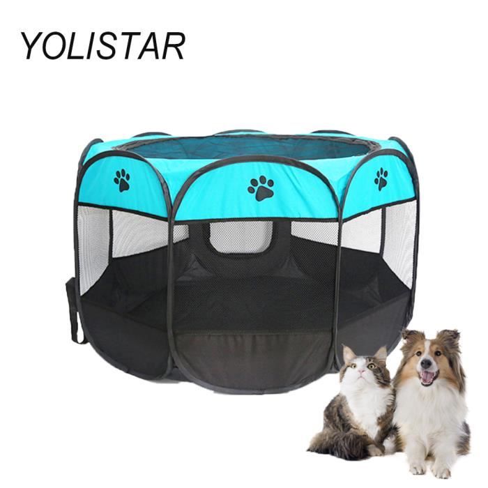 Meilleurs prix pour Style Parc Chien Parc à Chiot Enclos pour Chiens Chats Lapins Pliable Utiliser à l'intérieur et à l'extérieur(Bleu)