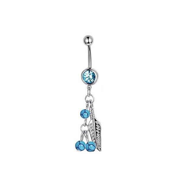 Anneau de nombril,CH168801211pcPiercing de nombril Sexy pour femme, anneau de ventre, anneau
