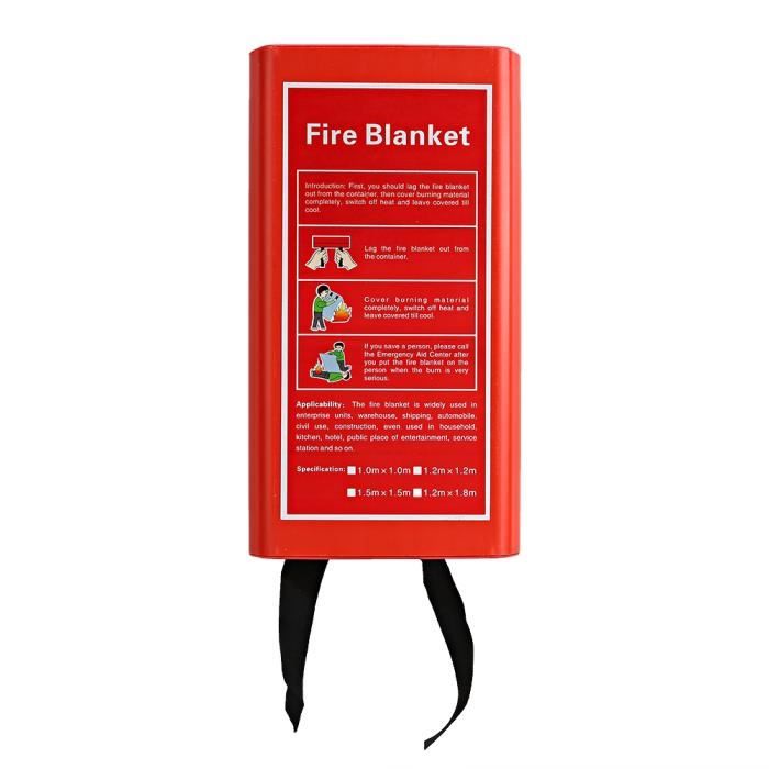Lot De 5 Couvertures Anti-feu AOOHOOA En Fibre De Verre - Sécurité Incendie D'urgence - Norme EN-1869