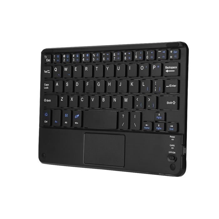 Zerone Bluetooth Keyboard Micro USB Charging Port Mini Wireless Keyboard with Touchpad for Windows PC/Tablet informatique clavier