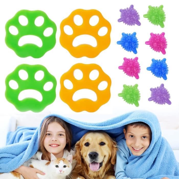 12 Boules Anti-poils Pour Machine à Laver - Diamètre 3.5 Cm, En Nylon - Pour Retirer Les Poils D'animaux Et Les Peluches - 12