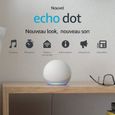 Nouvel Echo Dot (4e génération), Enceinte connectée avec Alexa, Blanc-1