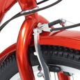 Tricycle pliant - OUKANING - 24 pouces 7 vitesses - rouge - convient aux adultes-1