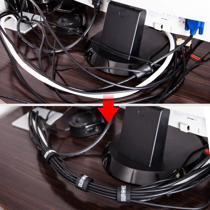 eStore Serre-câble avec velcro - 1 m
