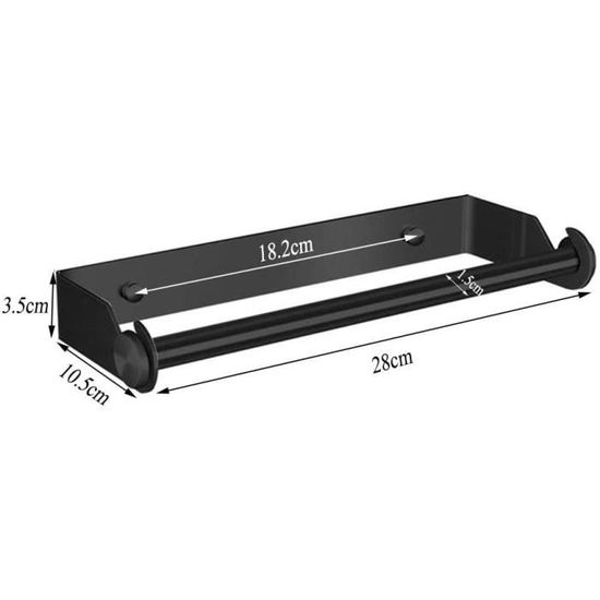 Porte Rouleau Sopalin Porte Sopalin Mural Sans Perçage XCRPRT - Support Magnétique Noir Pour Cuisine/Salle De Bain Support Essuie Tout