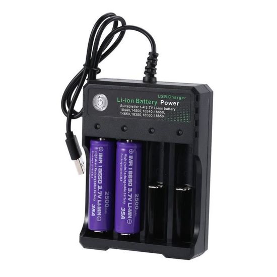 Chargeur Accu 18650, Outil de Chargement de Batterie USB à Fente Unique,  Chargeur Piles Rechargeable Universel pour Batterie au A334 - Cdiscount  Bricolage