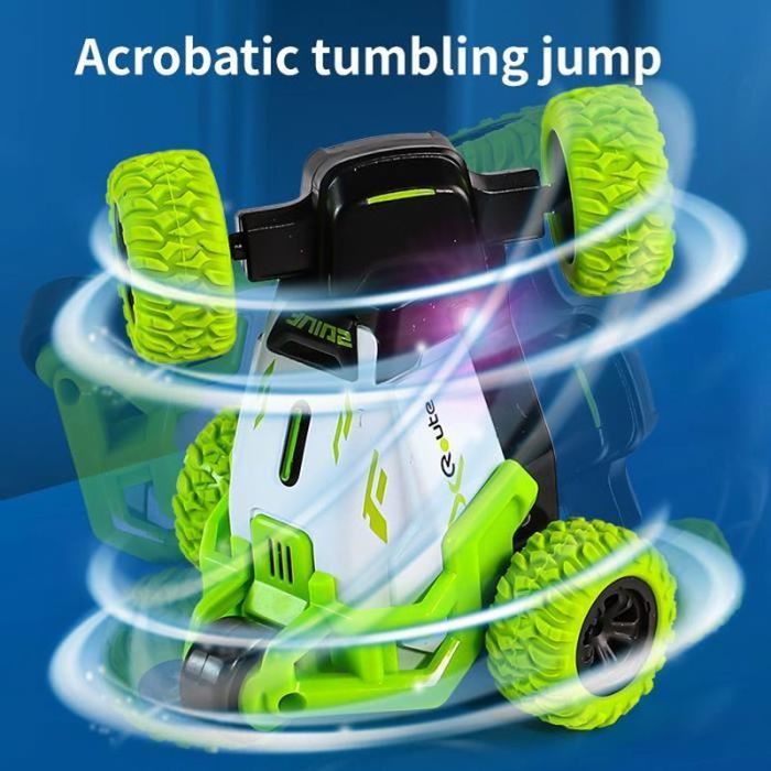 Enfants Voiture Radiocommandee Rotation à 360 ° Mini RC Stunt Car Voiture Course Cadeaux