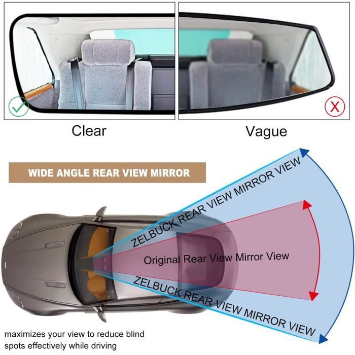 1 pièce Miroir intérieur de la voiture vue, Mode en ligne