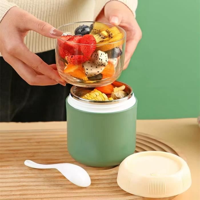 Repus - Pot à yaourt avec support à muesli à emporter - Shaker à