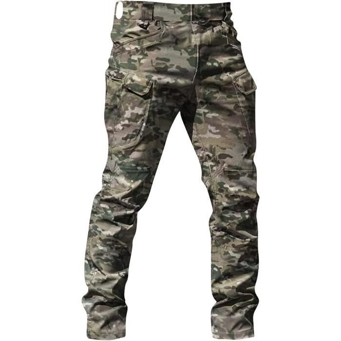 Pantalon Homme Cargo Multipoches Mode Travail Pantalon de Cuisine Homme  Classique Casuals Pantalon Militaire Homme Imprimé Léopard Vert - Cdiscount  Prêt-à-Porter