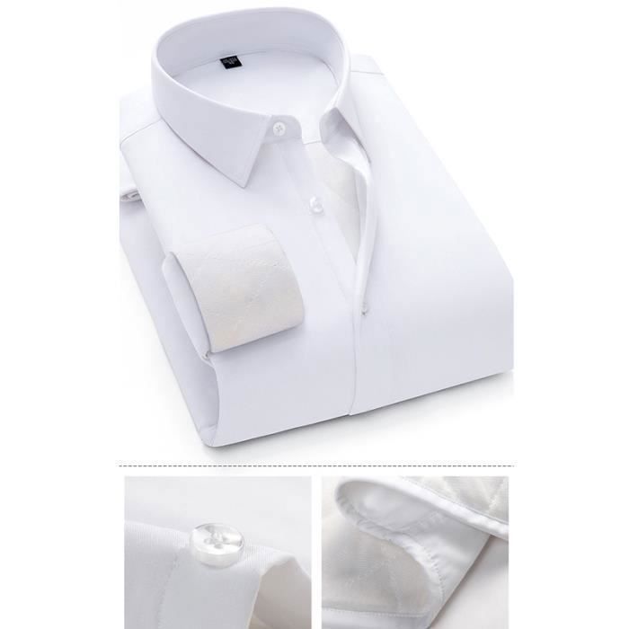 Chemise Homme Hiver Doublée Laine Manches Longues Chemise Chaude