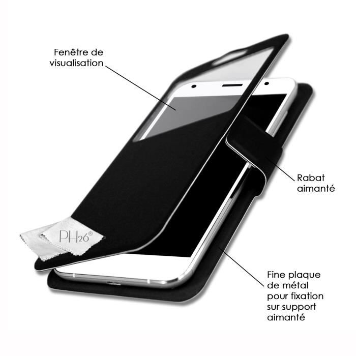 Étui Portefeuille Pour UMIDIGI F2 + écouteurs – Cuir Synthétique Marron – Protection Complète – Neuf