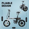 Vélo électrique pliable HITWAY 16”E-Bike 250W avec batterie amovible 36V 6,0Ah-2