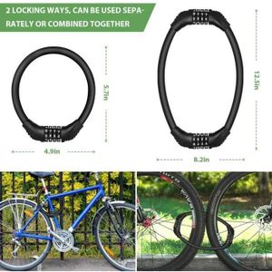 Antivol Pour Trottinette électrique Et Vélo - Câble En Acier 14mm, 152 Cm - Cadenas à Clé étanche - Haute Sécurité - 9