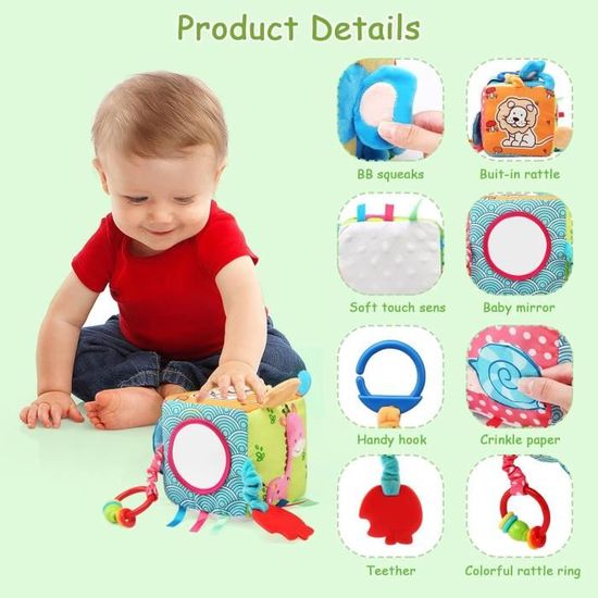 Jouet De Dentition Et Hochet Sensoriel Pour Bébé 3-12 Mois - Silicone Alimentaire, Montessori, 3 En 1 - 2