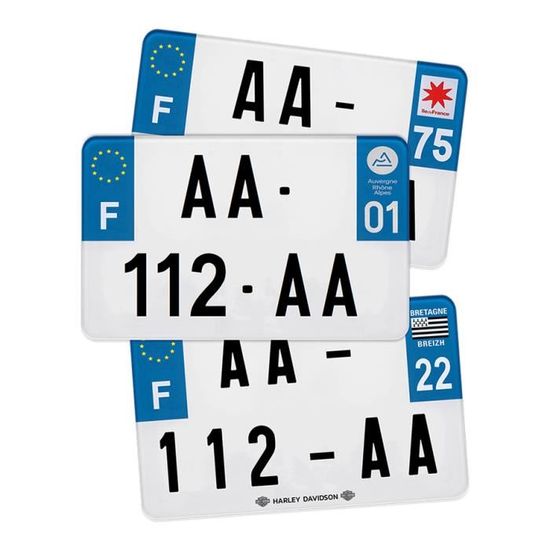 Autocollant Plaque Immatriculation Bretagne 35 - Lot De 2 Stickers Noir - 45x100 Mm - Fabriqué En France