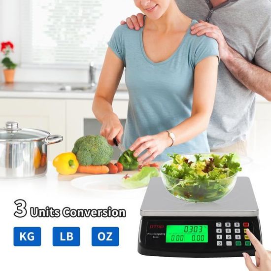 Balance De Cuisine Numérique YBVXYV 30kg/66lb – Professionnelle Et Précise (S6G)