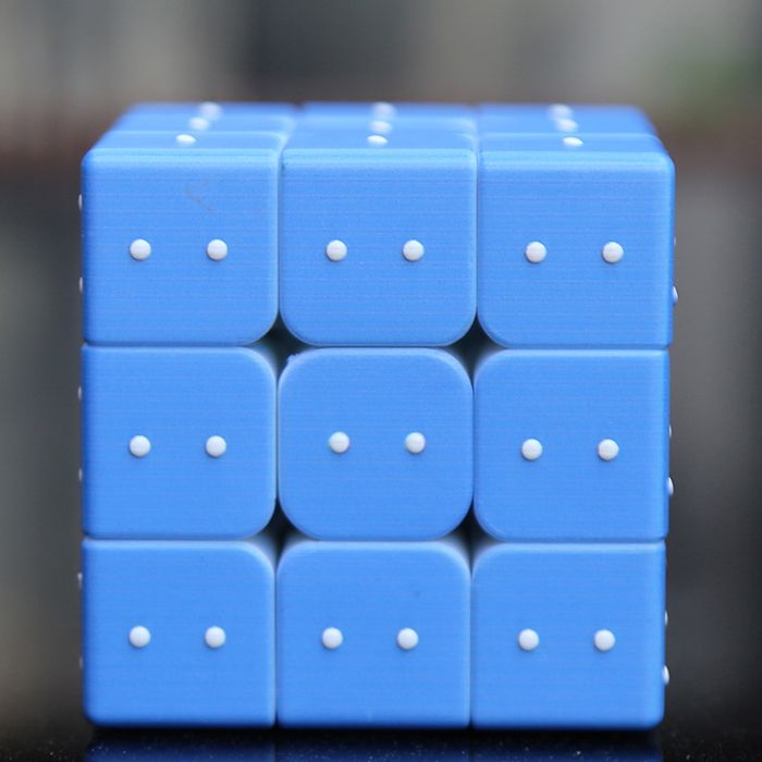 3D Blind Speed ​​Cube, Spécia Relief Effet de Relief Braille Jeux D'argumentationIQ Puzzle, pour Les aveugles en Cas de Mauvaise Vision