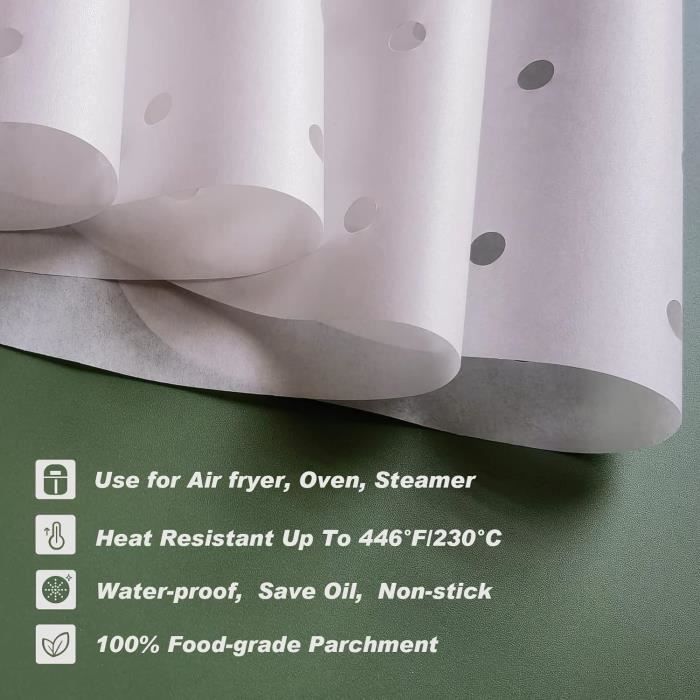 20-23cm Papier Cuisson Air Fryer, 100 Pcs Papier Sulfurisé Air Fryer  Carrées, Antiadhésive sans Huile Jetables Papier Friteuse à Air - Cdiscount  Maison