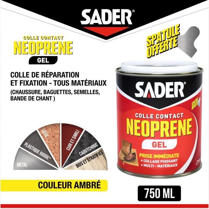 SADER Colle contact néoprène gel 750 ml Cdiscount Bricolage