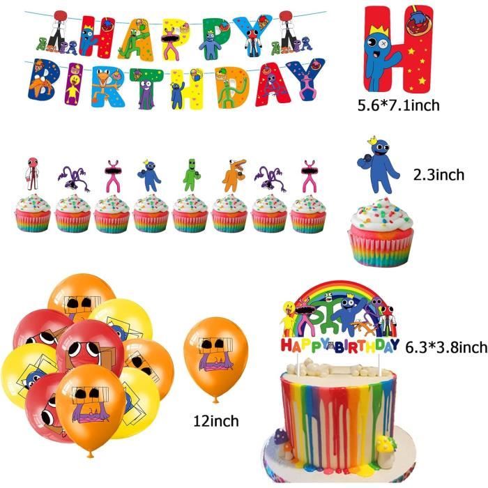 Lot De 12 Photophores Déco Table Anniversaire - Happy Birthday, Motif Ballons, Sans Bougies Incluses