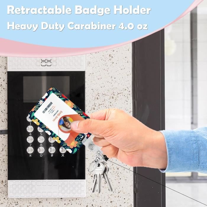 Lanière Avec Enrouleur De Badge Rétractable - Porte-badge D