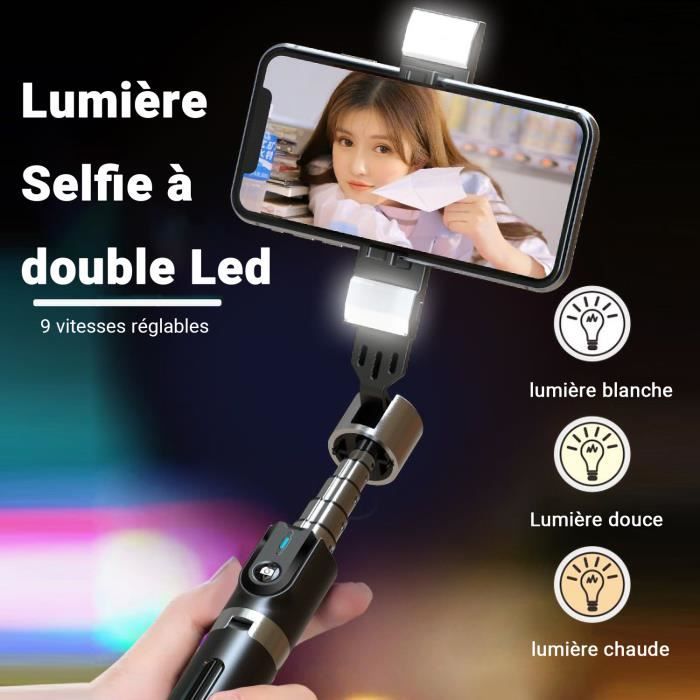 Perche Selfie Trepied Avec Lumière, Perché à Selfie Trépied