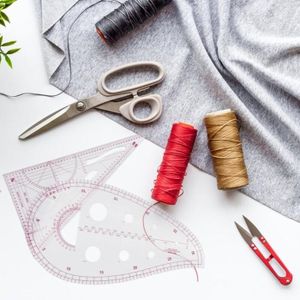 HURRISE règle de coupe 6 pièces ensemble d'outils de couture de règle