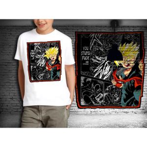 T-Shirt Manches Courtes Dragon Ball Garçon – 100% Coton Confortable Et Fun