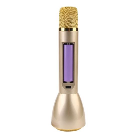 Or K098 Micro Chant à Main Portable Sans Fil Bluetooth Pour Maison Karaoke neuf 