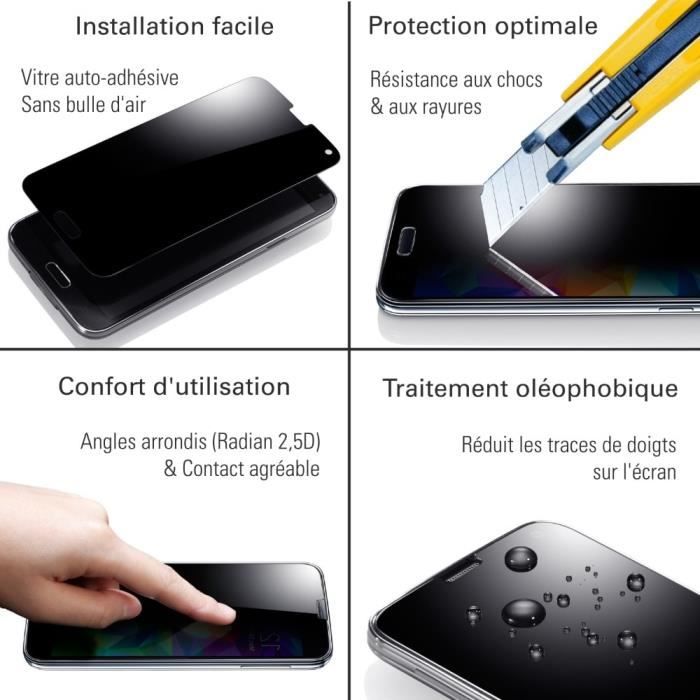 Vitre de protection teintée Anti-Espions pour iPhone 12 - TM Concept®