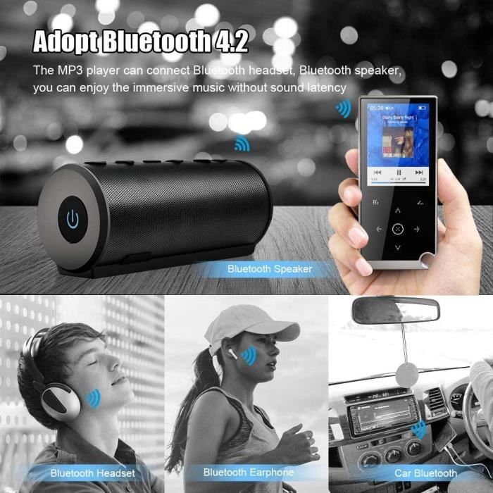 Lecteur MP3 32 Go,Lecteur Audio Bluetooth,Lecteur de Musique Portable