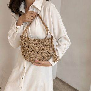 Sac à Bandoulière En Paille Pour Femmes - Sac Été Plage Hobos Vacances Élégant Et Spacieux